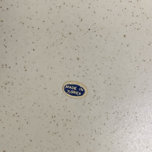 VTG Set of 4 Speckled Stoneware Floral Plates Made in Korea 7.5" - Picture 7 of 7